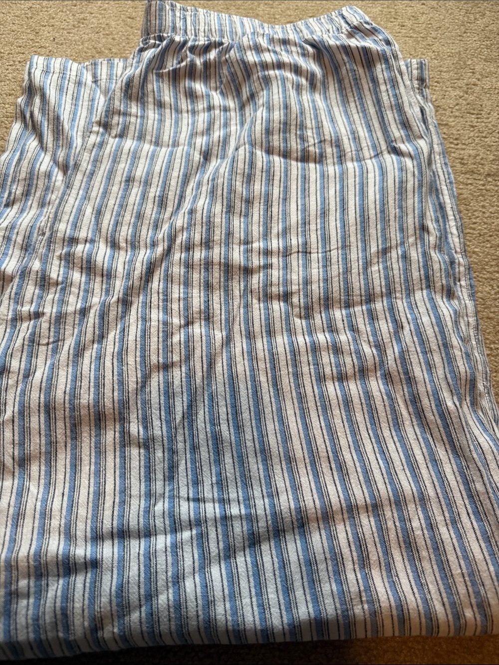 American Eagle Outfitters Blue & White Striped Wide Leg Pants - Picture 3 of 3